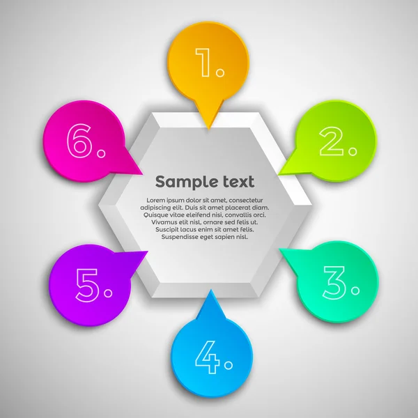 Modèle de design moderne d'entreprise coloré — Image vectorielle