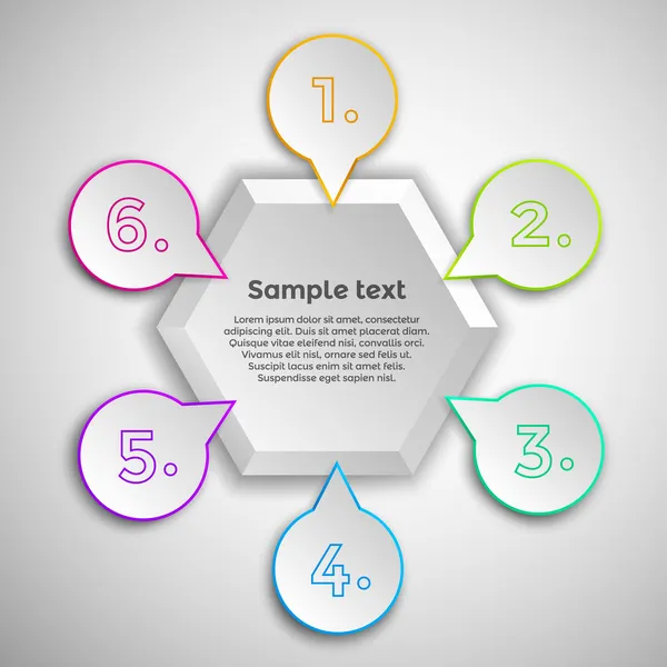 Kleurrijke vector zakelijke infographics sjabloonontwerp — Stockvector