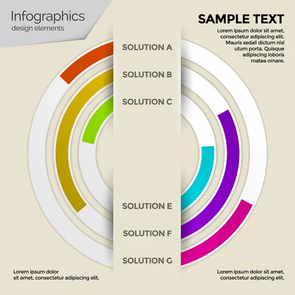 Vector business infographics template design — Stock Vector