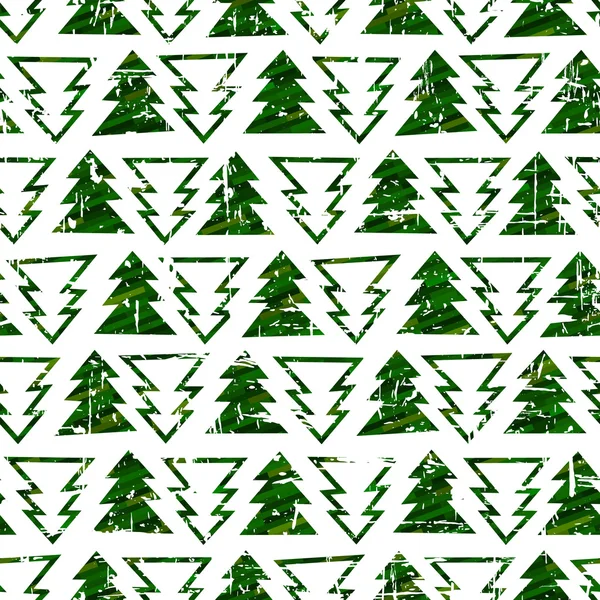 Texture sans couture du sapin de Noël grunge — Image vectorielle