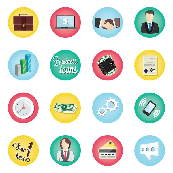 Vector Business Icons Set — Stock Vector