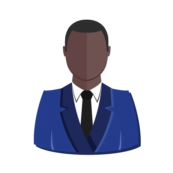Vector Perfil de usuario Avatar Black Man Icon — Vector de stock