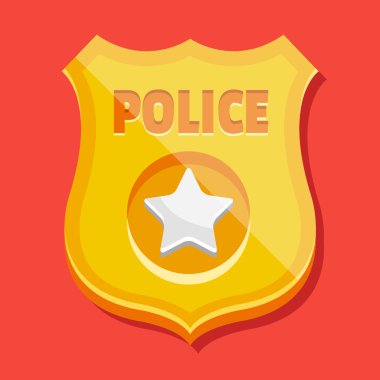 vektör polis rozeti simgesi