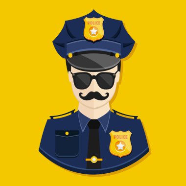 vektör polisin simgesini