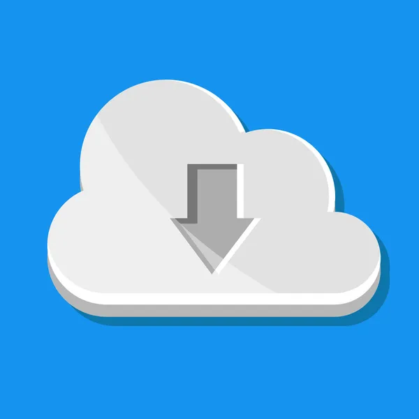 Nube vectorial Descargar icono — Vector de stock