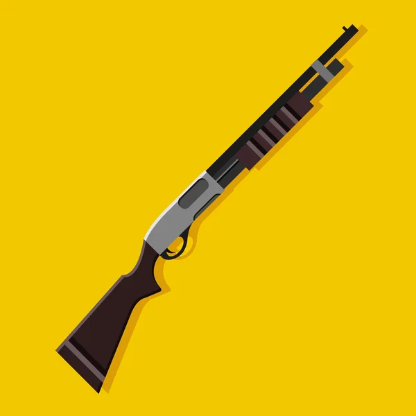 Vector Pump Action Shotgun Icon — Stock Vector