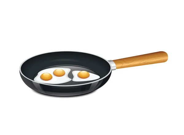 Pfanne mit Omelett — Stockvektor