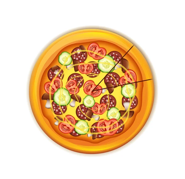 Vector de pizza — Vector de stock