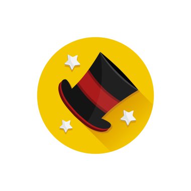 vektör büyücü şapka simgesi