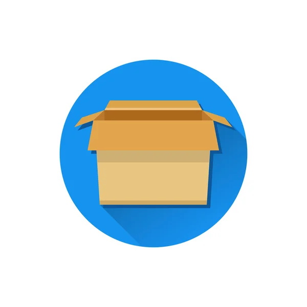 Vector caja de cartón icono — Vector de stock