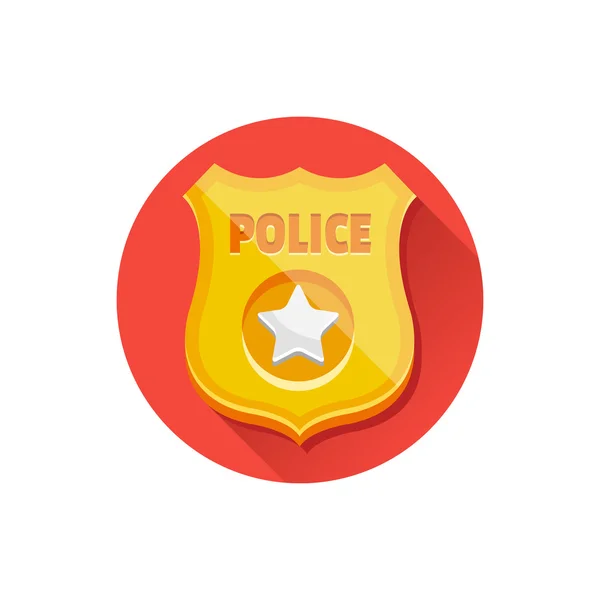 Vector Police Badge Icon — Stock Vector