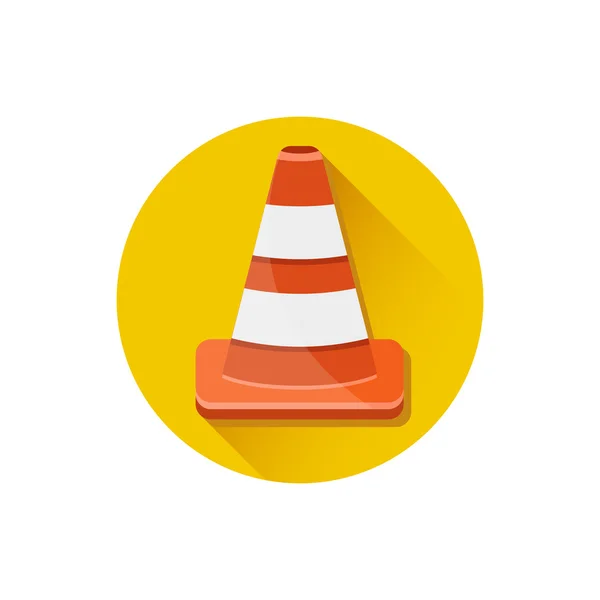 Vector Traffic Cone Icon — Stock Vector