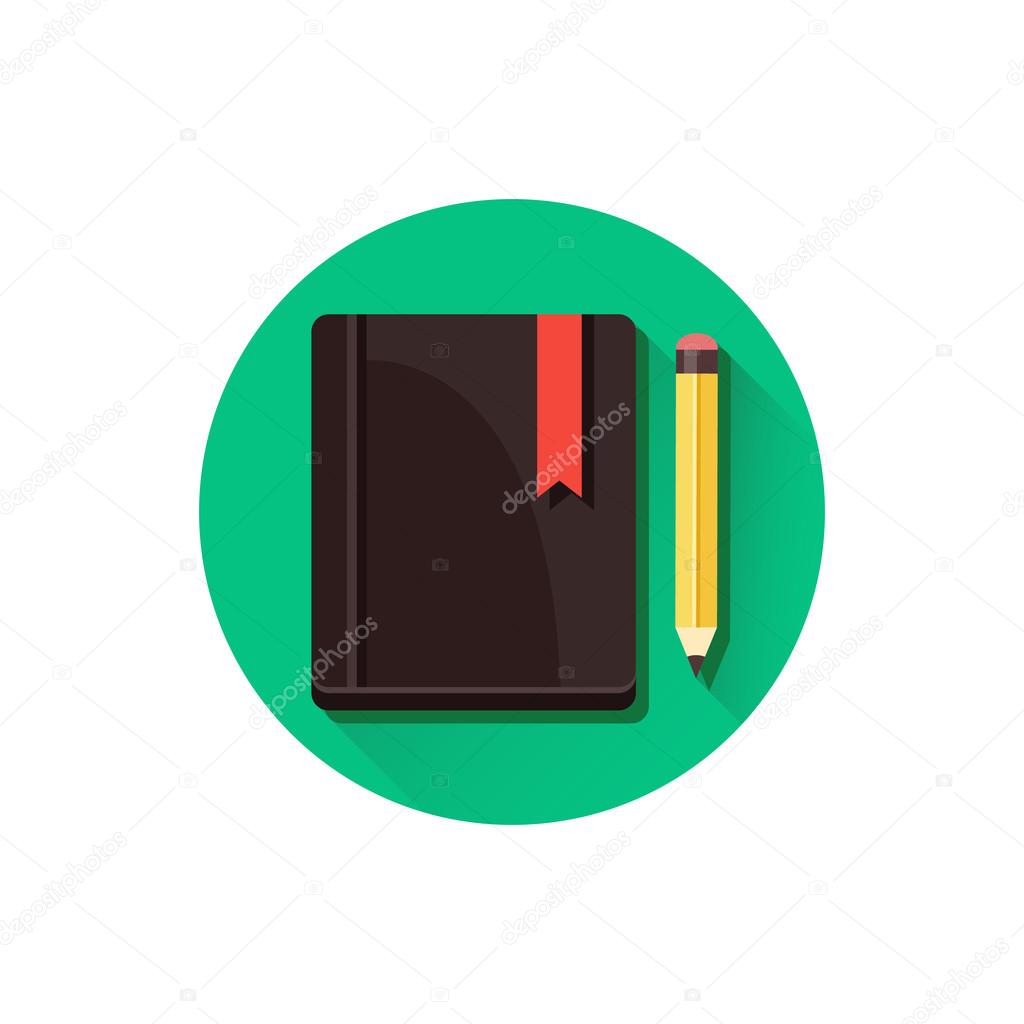 Vector Notepad and Pencil Icon — Stock Vector © prettyvectors 41493671