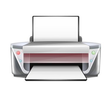 izole vektör gerçekçi yazıcı