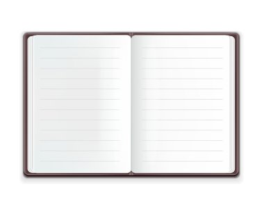 vektör gerçekçi açık defter