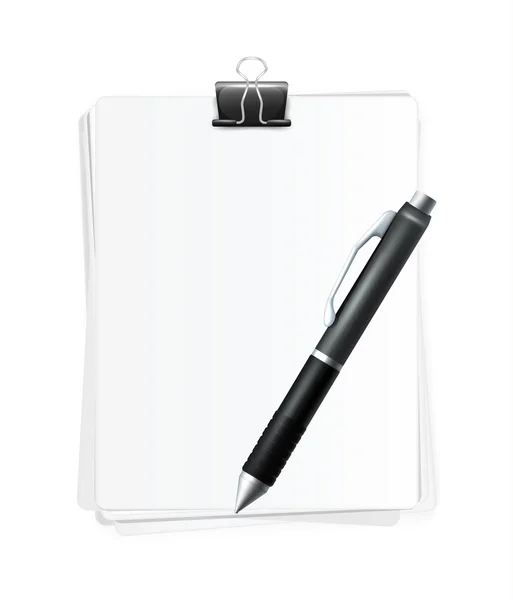 Vector Realistic Blank Sheets of Paper — Stock Vector