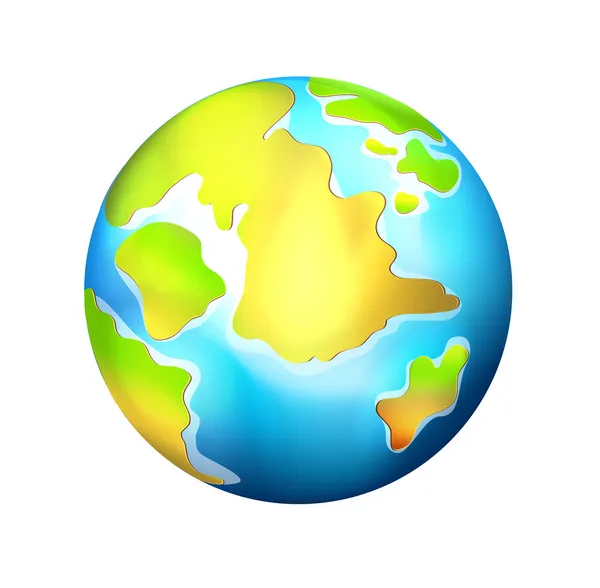 Globe vectoriel réaliste isolé — Image vectorielle
