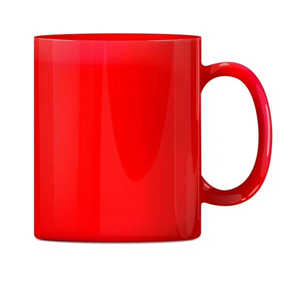 Vecteur isolé réaliste rouge grande tasse — Image vectorielle