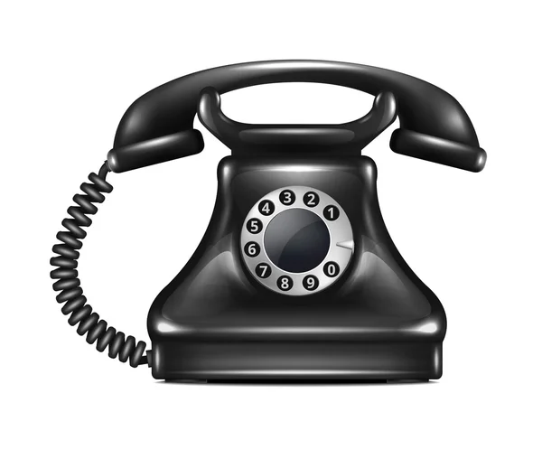 Isolated Realistic Vector Retro Telephone — Stock Vector