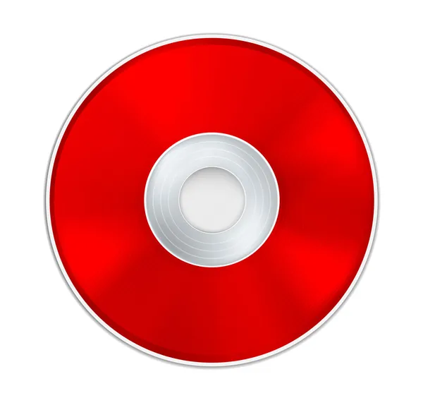 Vector Red Disque CD réaliste — Image vectorielle