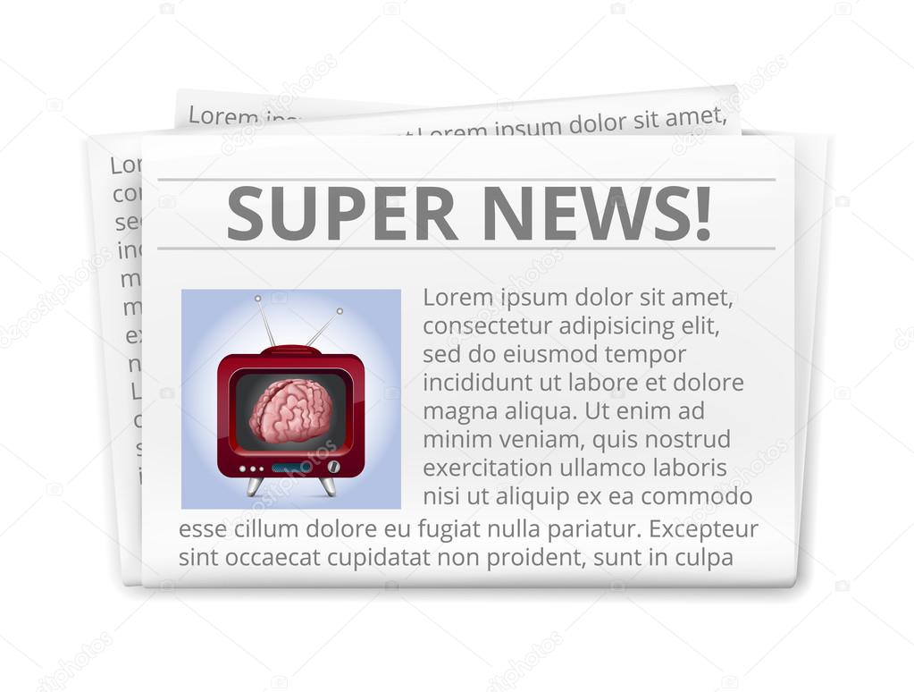 Vector Realistic Daily Newspaper Isolated