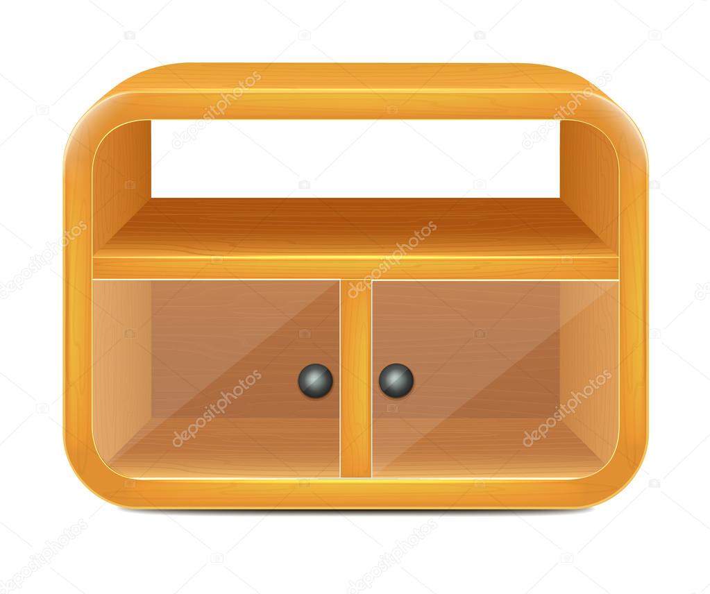 Isolated Cartoon Vector Cupboard — Stock Vector © prettyvectors 49160241