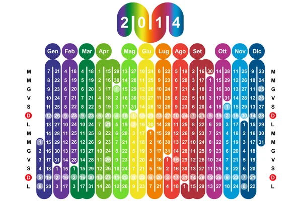 2014 Calendar — Stock Photo, Image
