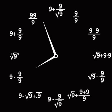 Clock mathematical clipart