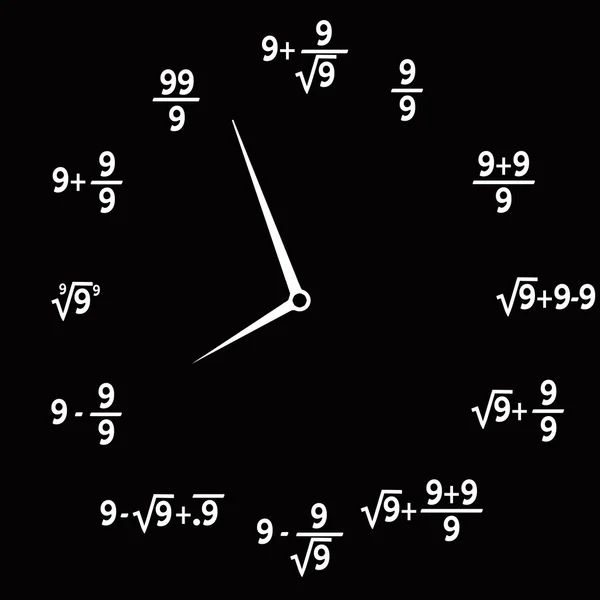 Zegar matematyczne — Zdjęcie stockowe