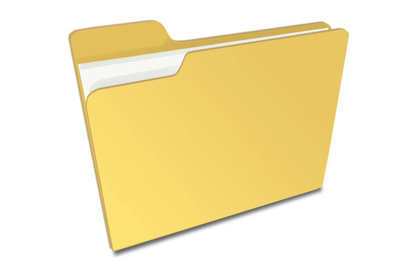  Minimal design, folder of computer 3d illustration