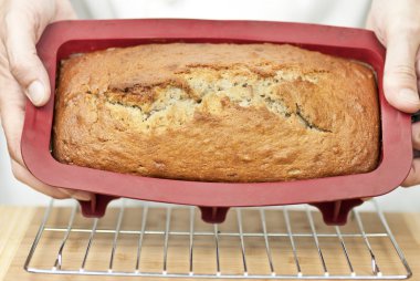 Şef taze muz ekmek görüntüler