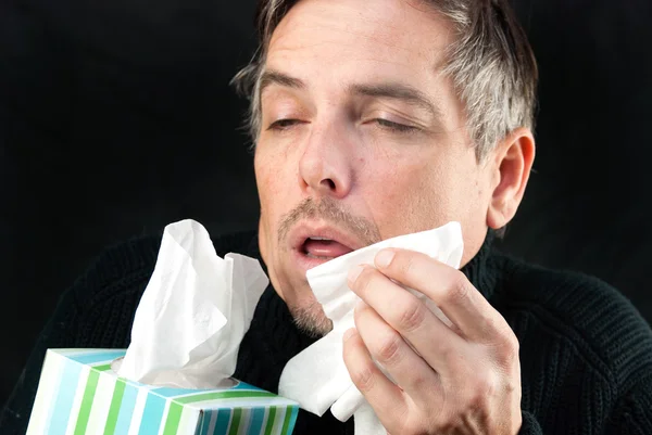 Man About To Sneeze — Stock Photo, Image