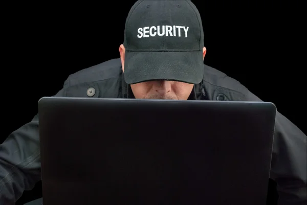 Sicherheit am Laptop, randvoll — Stockfoto