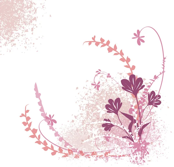 グランジ花の背景 — ストックベクタ