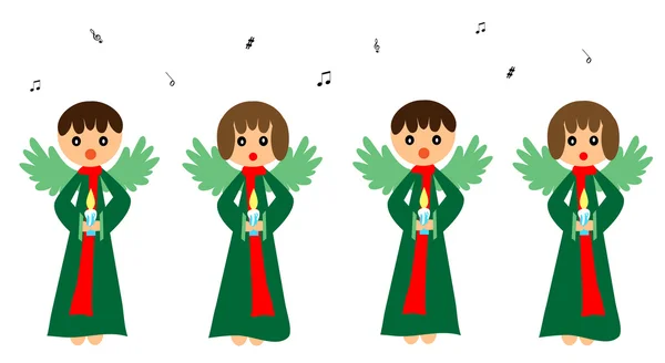 Anges chanteurs — Image vectorielle