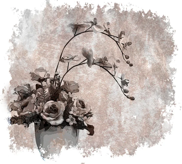 Ročník květinové pozadí — Stock fotografie