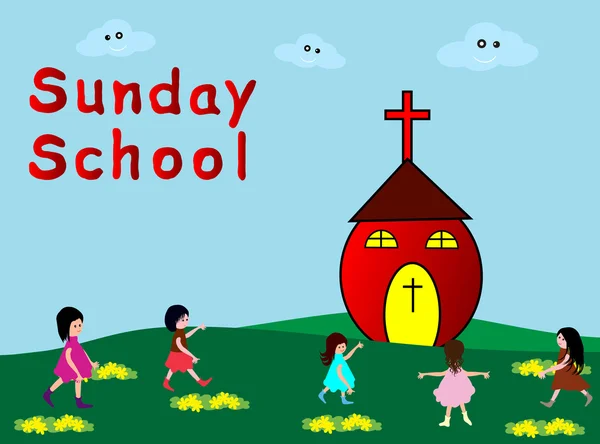 Sunday School — Stock Vector
