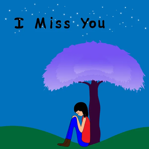 Tu me manques. — Image vectorielle