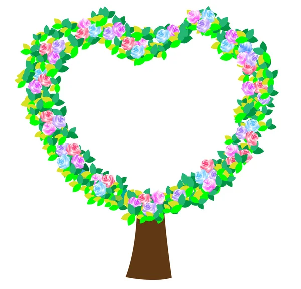 Srdcový strom — Stockový vektor