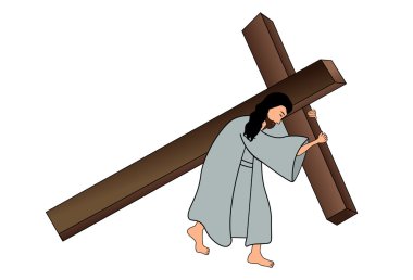 İsa haç taşıyor