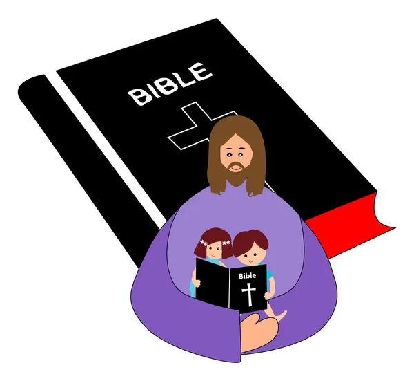 Lectura de Biblia — Vector de stock