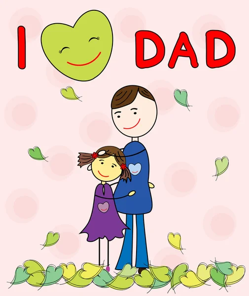 L love dad — Stock Vector