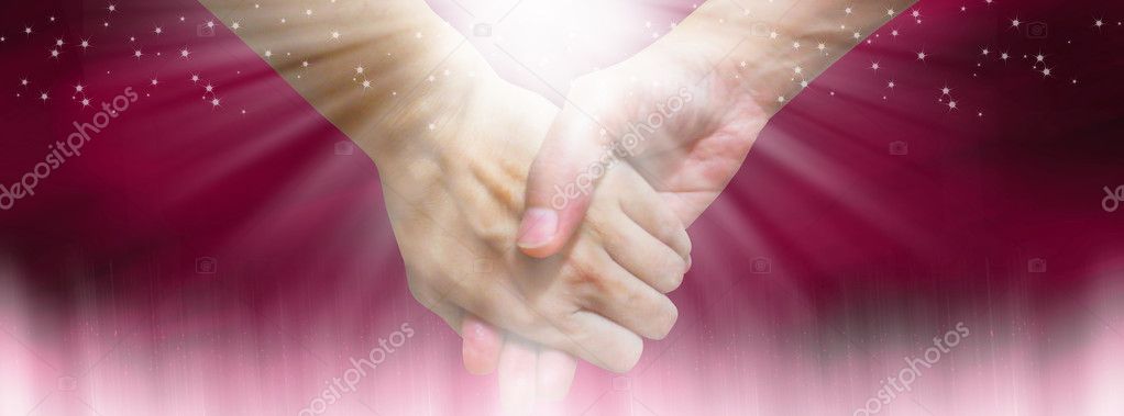 Holding hands- Facebook cover Stock Picture