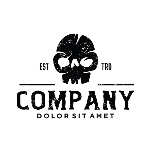 창조적 Skeleton Logo Design Illustration Stock 디자인 템플릿 일러스트 실루엣 — 스톡 벡터