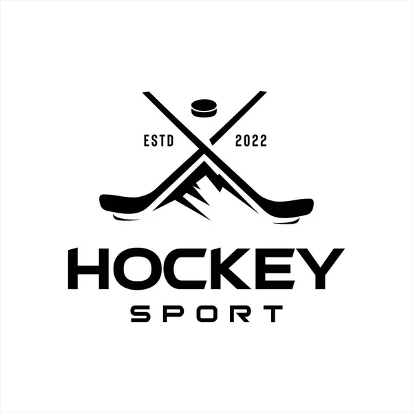 Hockey Stick Mountain Abstract Logo Stock Vector Logotipo Profissional Moderno —  Vetores de Stock