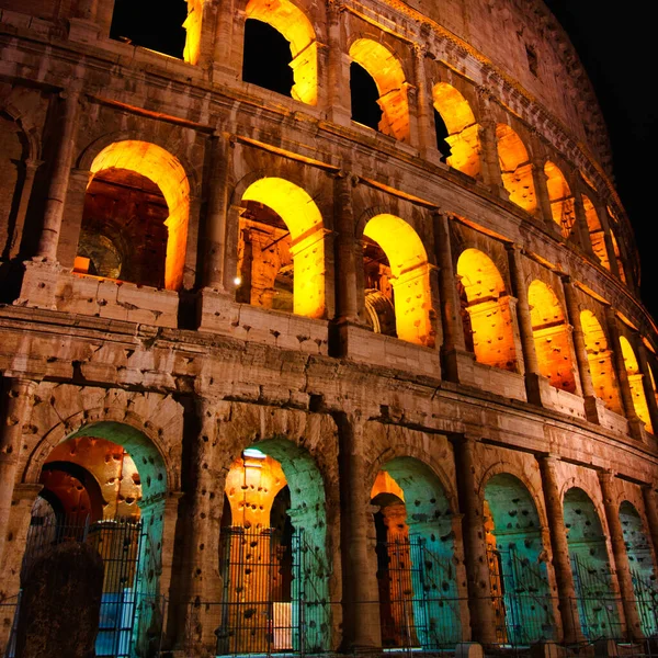 Rome Italy April 2019 Historic Landmark Rome Night Colosseum — Stock Photo, Image