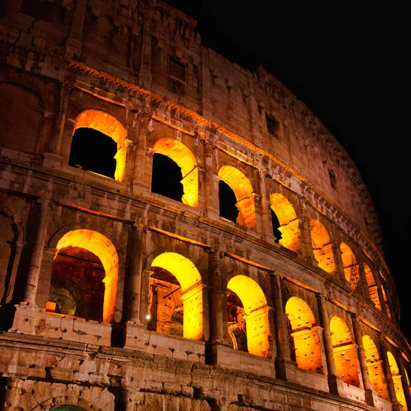 Historic Landmark Rome Night Colosseum — Stock Photo, Image