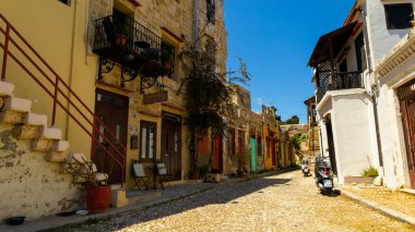 Rodos, Yunanistan - 07 Mayıs 2022 - Yunanistan 'ın tarihi Rodos kenti