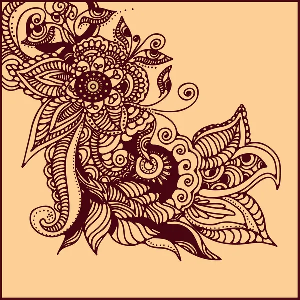 Tatouage henné — Image vectorielle