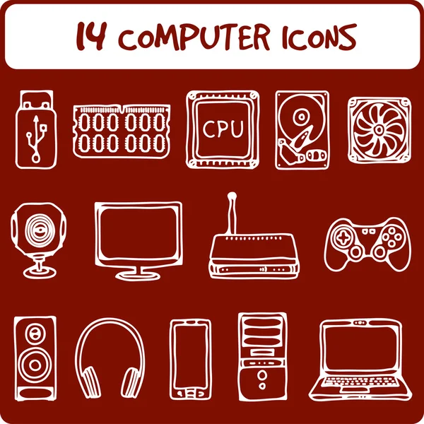 Iconos de ordenador — Archivo Imágenes Vectoriales